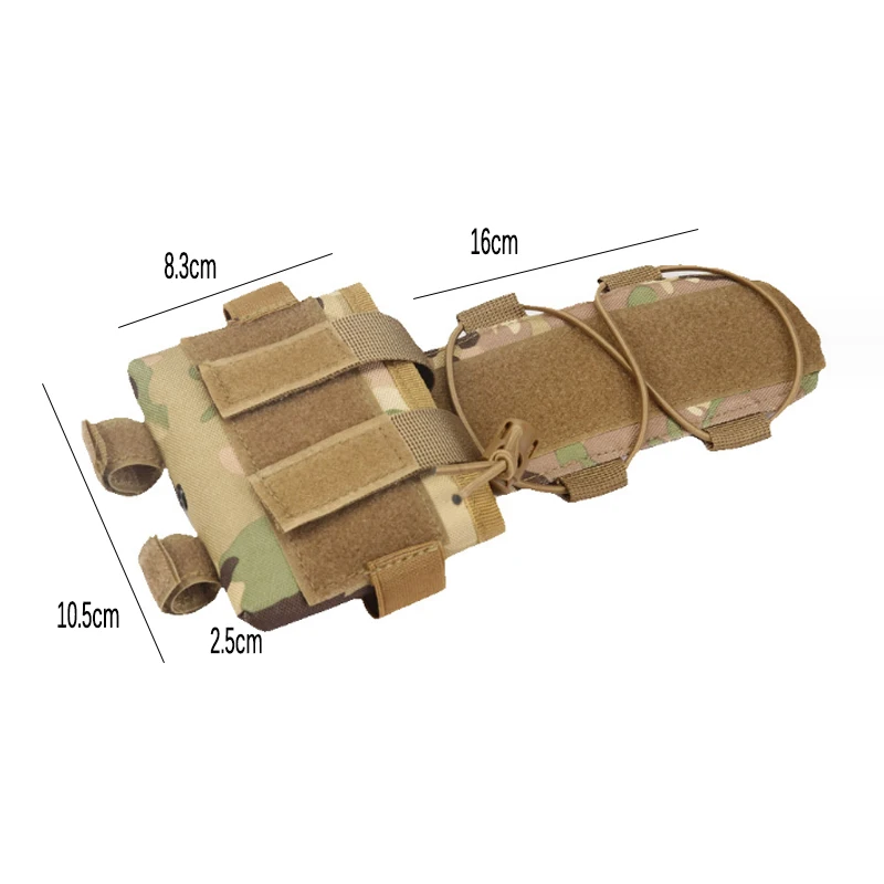 Bolsa táctica MK2, funda de batería para casco de camuflaje, caza, Airsoft, accesorios para casco, bolsa EDC para exteriores - imagen 4