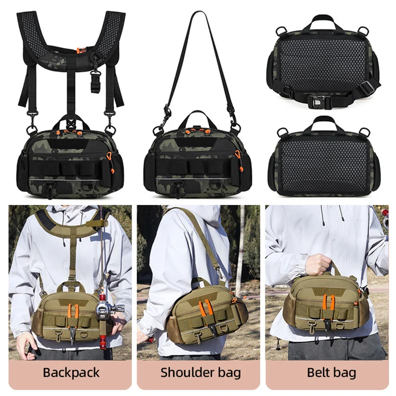 Chaleco táctico MOLLE con bolsillos desmontables para senderismo - imagen 2