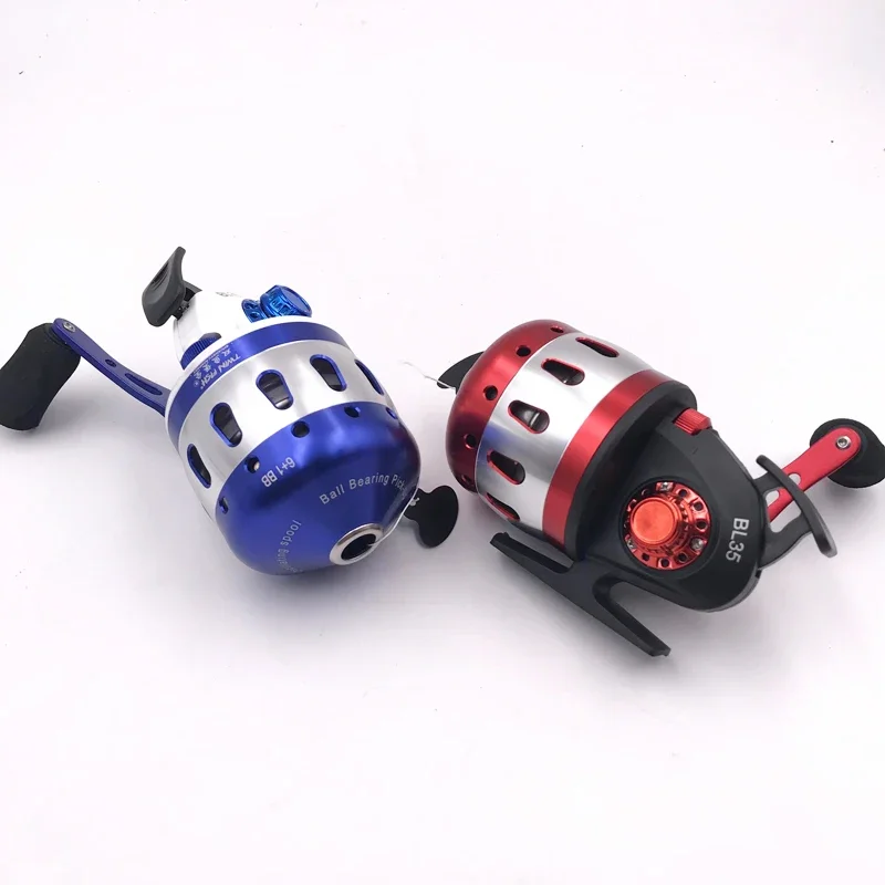 Carrete de pesca competitivo para caza al aire libre, carrete de tiro de Metal BL35, carrete interior, rueda cerrada, tirachinas, carretes de Baitcasting - imagen 4