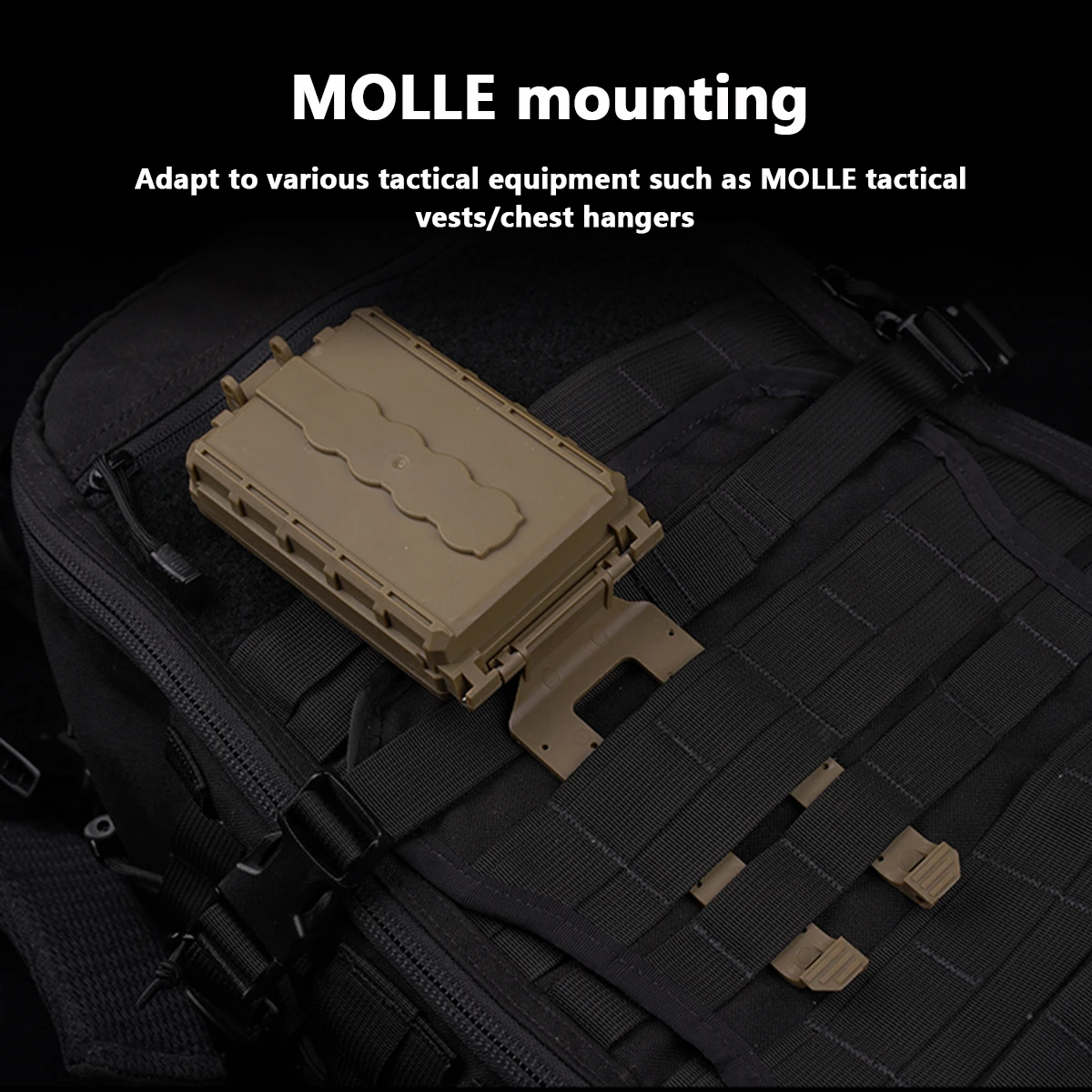 Caja de almacenamiento de batería, funda táctica para AAA 18650 18350 CR123A CR2032 MOLLE Airsoft chaleco Militar Modular Mag bolsa impermeable - imagen 4