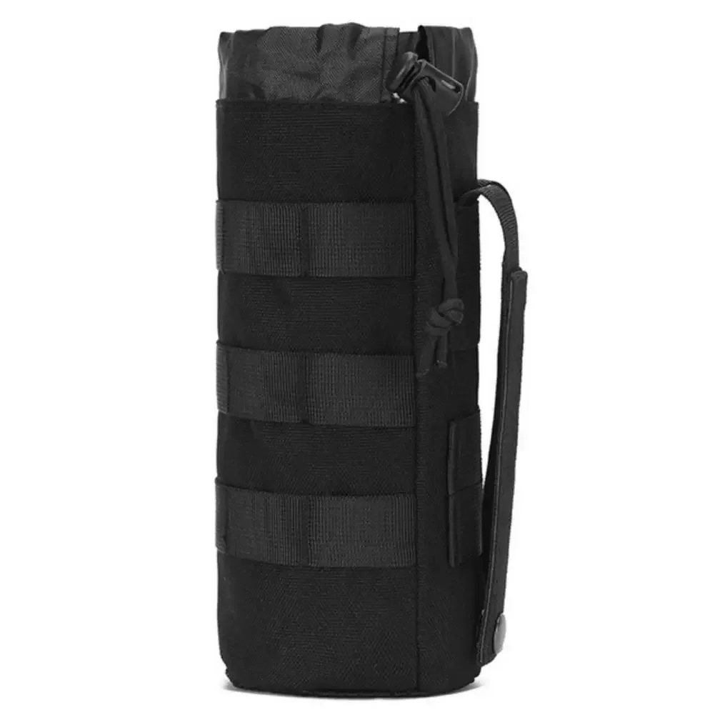 Bolsa de botella de agua con cordón ajustable, sistema Molle para exteriores, Camping, caza, escalada, hervidor de agua Oxford, bolsa cruzada Actical - imagen 3
