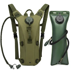 Paquete táctico de hidratación acuática, mochila Camel de clase militar con vejiga de agua a prueba de fugas de 3L para correr, trotar y andar en bicicleta