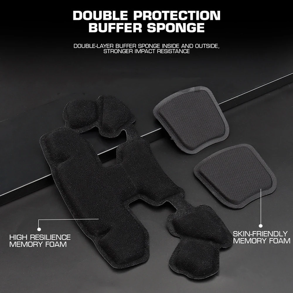 Almohadilla Universal para casco, forro interior de doble capa, almohadillas amortiguadoras de esponja con memoria para Airsoft, Paintball, equipo para casco de motociclismo - imagen 2