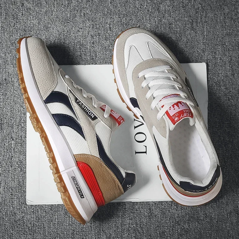 2025 Zapatillas para correr maratón para hombre, zapatillas ultraligeras para caminar y trotar, zapatillas deportivas informales transpirables 39-44 - imagen 3