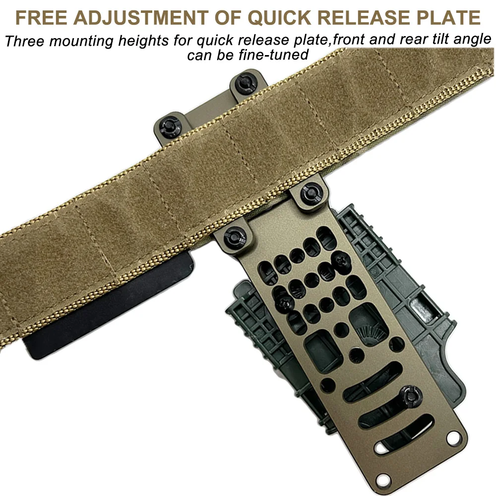 Adaptador de funda de pistola Modular de Metal táctico, transporte de pierna caída para Kit QLS, funda con correa para pierna, equipo Airsoft, accesorios de caza - imagen 3