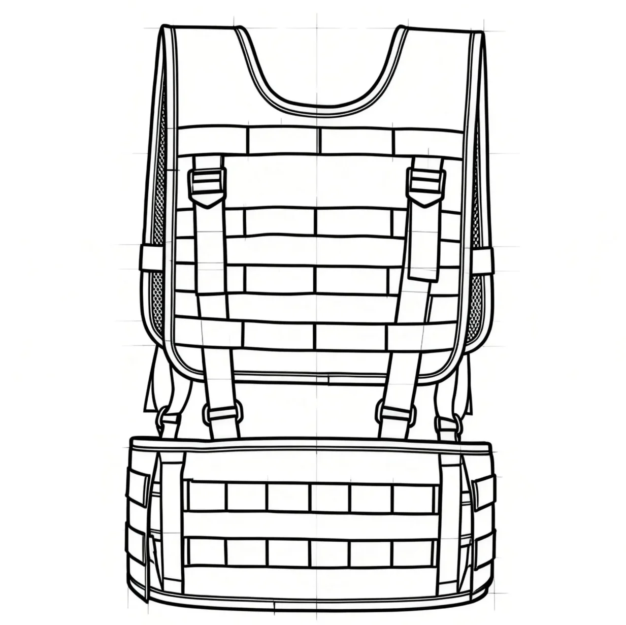 Chaleco táctico con riñonera integrada para caza y deportes