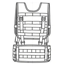 Chaleco táctico con riñonera integrada para caza y deportes