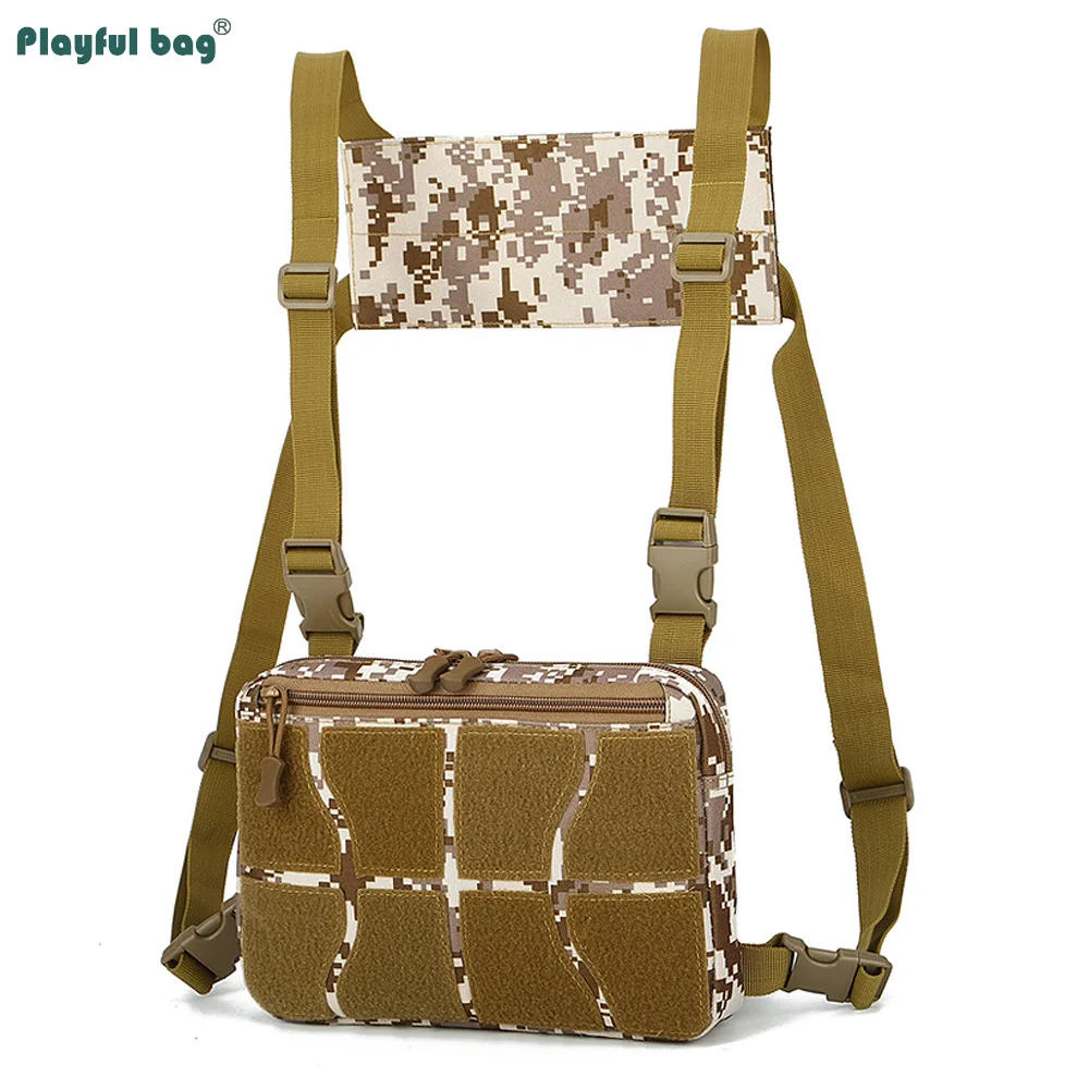 Bolsa táctica de camuflaje para colgar en el pecho, chaleco de liberación rápida, paquete de accesorios para exteriores AVA333 - imagen 2