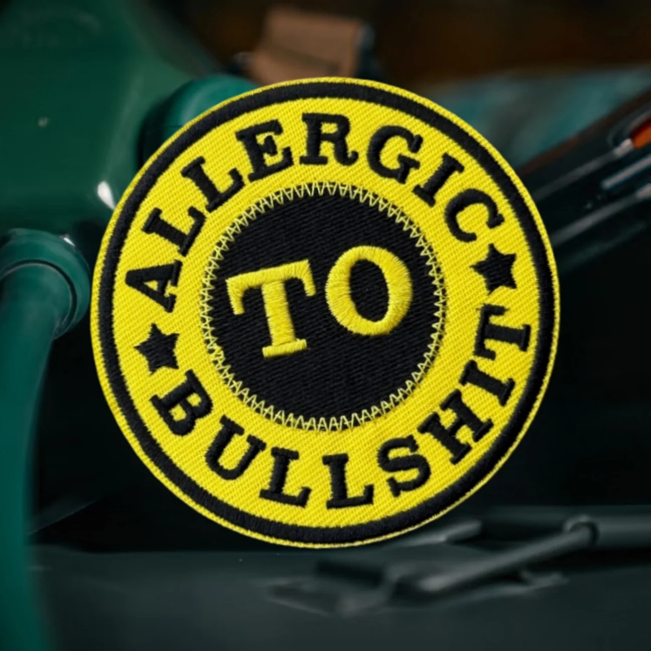 Parches de insignia de moral con apliques de gancho bordados alérgicos para BULLSHIT para ropa, pegatina de mochila personalizada militar táctica