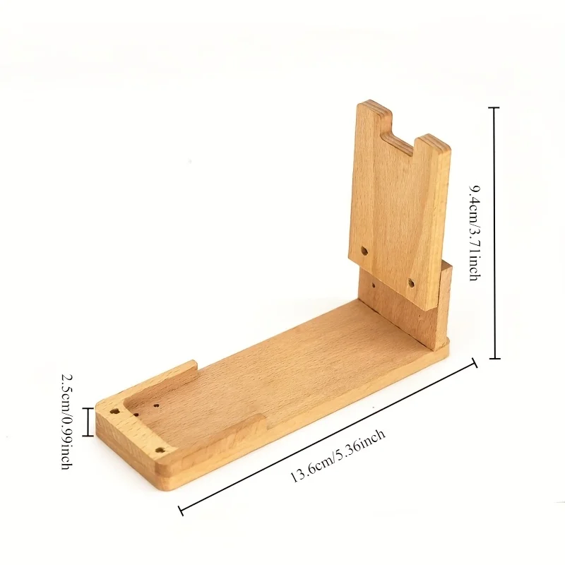 Exhibición de pistola ajustable de madera hecha a mano, textura de madera Natural Stan, estante de pistola duradero para cazar tiendas de armas, entusiastas de las armas de fuego - imagen 4