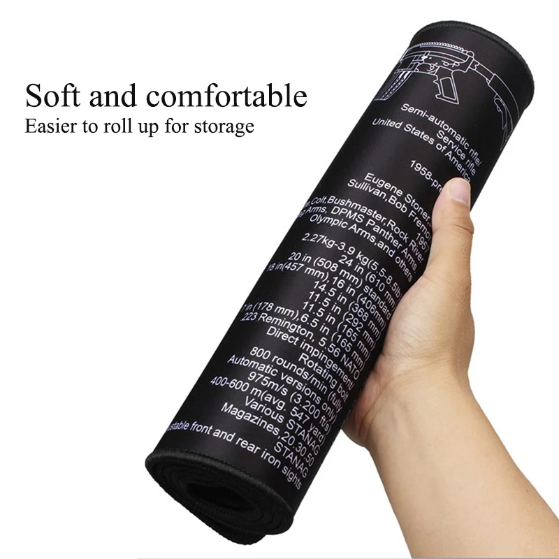 Alfombrilla de limpieza de pistola con diagrama de pieza e instrucciones, herramienta de construcción de reparación de AR15, Banco de Armorers, alfombrilla de ratón para pistola de caza - imagen 5