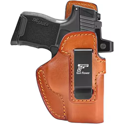 Funda de cuero IWB para SIG P365/ P365X/ P365 SAS/ P365-380, corte óptico, cinturilla interior, transporte oculto, cinturón de 1,5 "-1,75", mano derecha