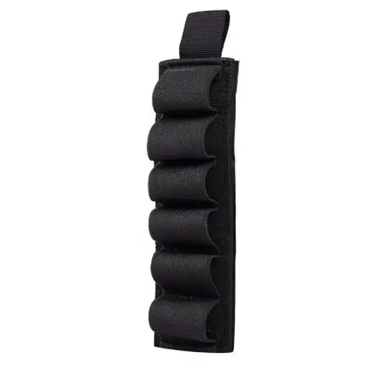 Pegatinas de nailon de 6 conchas para exteriores, bolso táctico con respaldo de gancho y bucle, tarjeta de transporte MOLLE, bolsa Simple negra - imagen 5