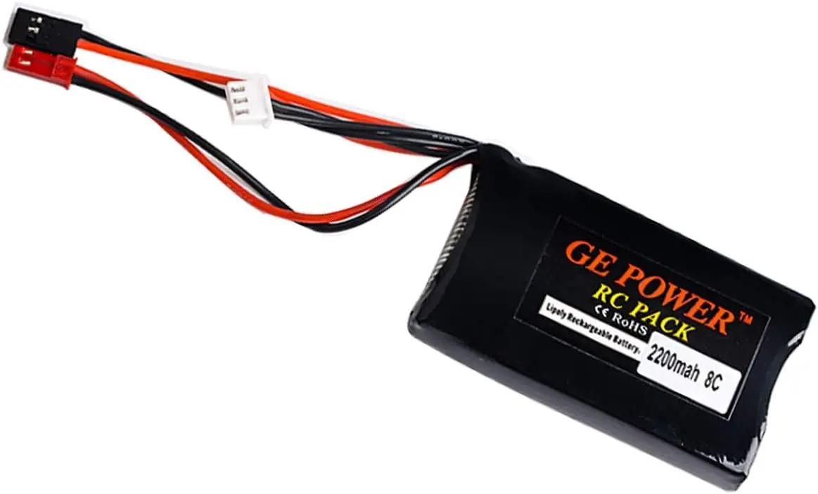 Batería Lipo 7,4 V 2200mah 8C para Futaba T6J T8FG 12FG accesorios para transmisor Radio Control remoto batería recargable de 7,4 V - imagen 3