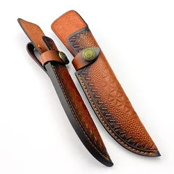 Cuchillo fijo táctico piel vacuno – Funda integrada