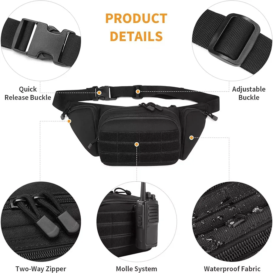 Bolsa de cintura táctica invisible multifuncional para caza y pesca - imagen 3