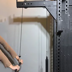 Sistema de polea extraíble Lat para gimnasio en casa, placa de peso de 18/26 Mm, Compatible con equipo de fuerza muscular trasera con accesorio de cuerda