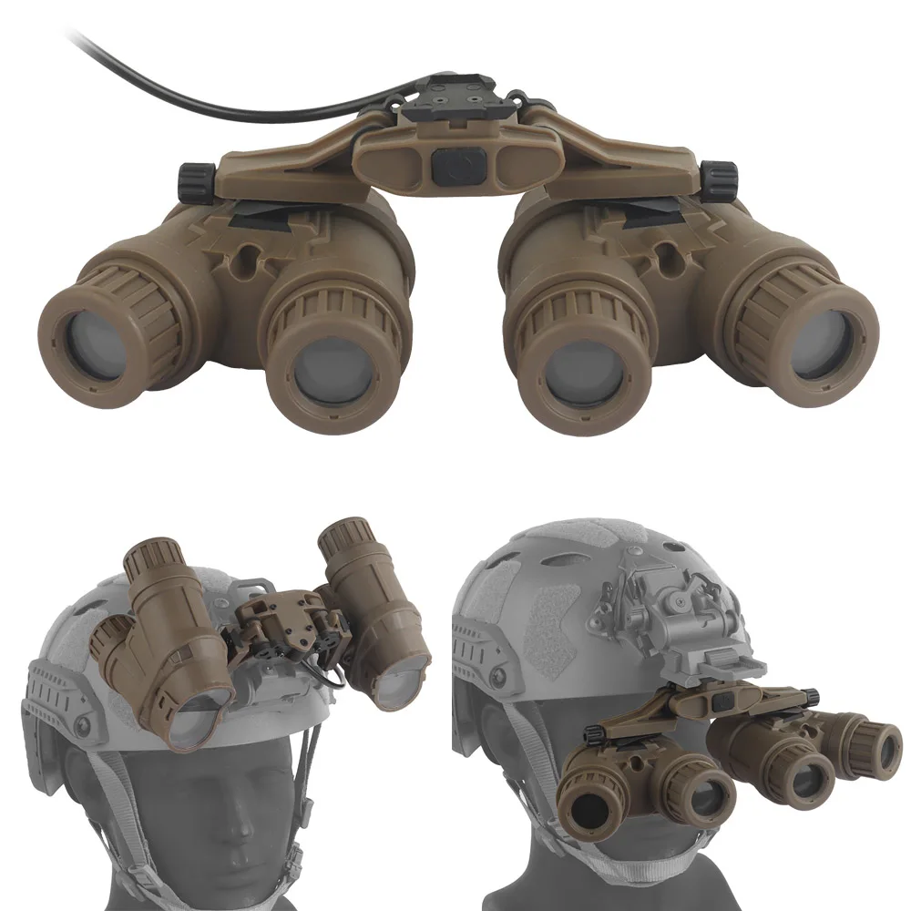 Gafas tácticas GPNVG 18 de visión nocturna, modelo simulado abatible NVG FAST Airsoft, adaptador de montaje para casco, Kit de soporte L4G24, equipo de juego CS - imagen 2