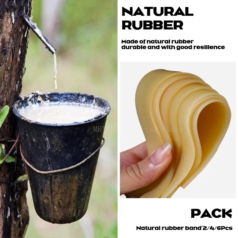 Correa de goma para tirachinas, accesorio grueso de alta precisión, de látex, para caza, 2/4/6 piezas, 2,0mm - imagen 4