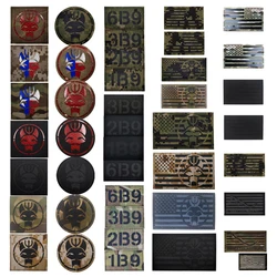 Insignia de Drama americano, corte láser, camuflaje de bosque, insignia de identificación IR, gancho AOR2, parches para mochila para ropa, superventas