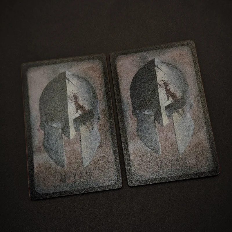 Insignia de moral táctica para casco de esqueleto, parches de gancho y bucle de PVC para ropa, pegatina decorativa para mochila del ejército militar