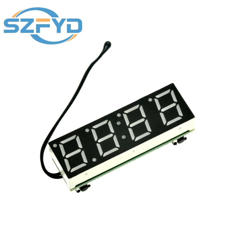 Rojo Azul Verde BLANCO 3 en 1 LED DS1302 R8025T reloj Digital temperatura voltaje módulo tiempo termómetro voltímetro placa DC 5V-30 - imagen 4