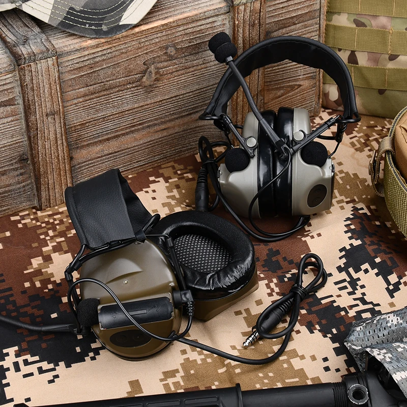 Auriculares tácticos C2 con micrófono y cancelación de ruido para tiro - imagen 4