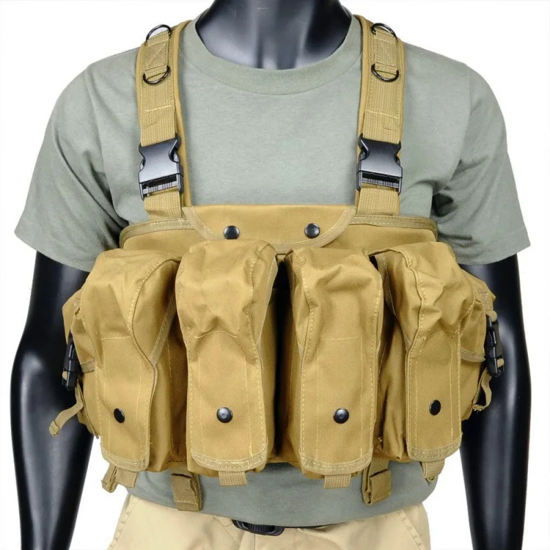 Chaleco táctico militar AK Multicam-MOLLE, aparejo de pecho de munición para revista AR AK47, combate, Airsoft CS, caza, tiro, acceso al aire libre - imagen 2