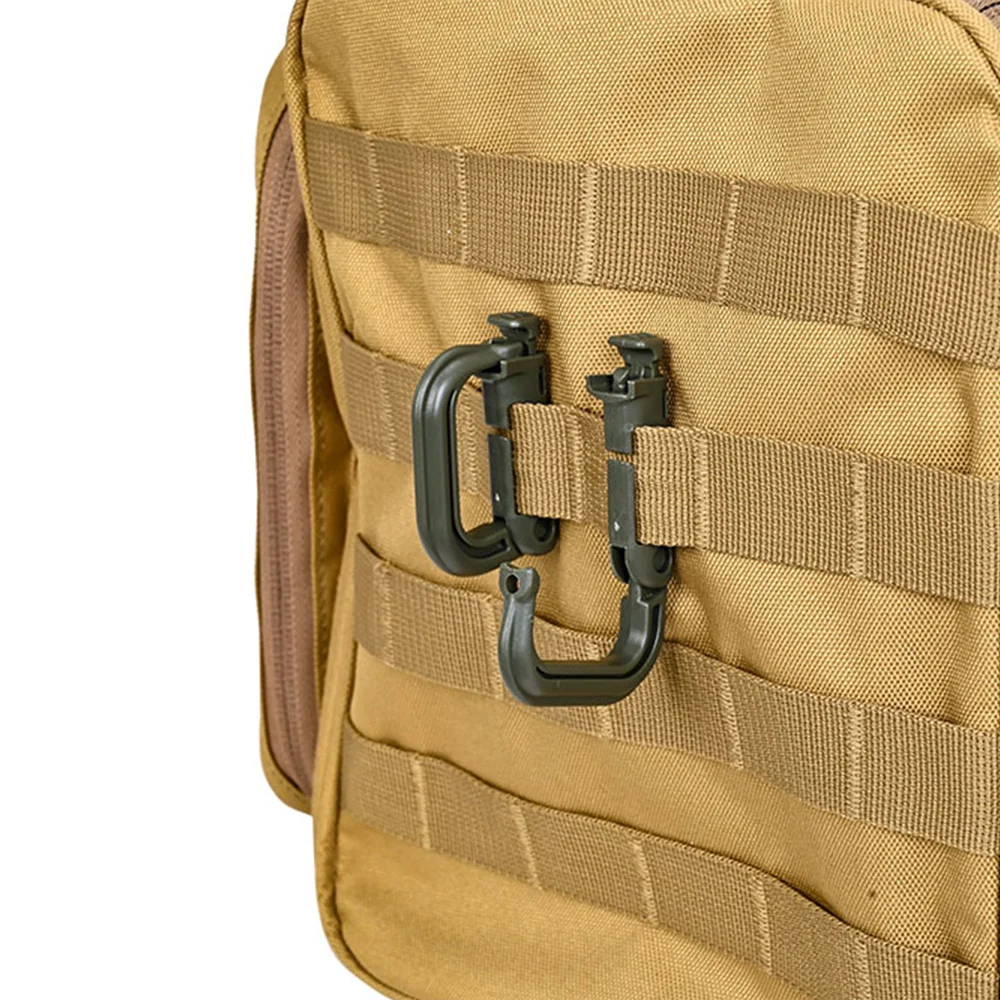 Anillo de bloqueo táctico D, hebilla de 2 piezas, mosquetón MOLLE, Clip de plástico tipo broche, chaleco táctico, sujetador de punto de conexión de bolsa - imagen 4