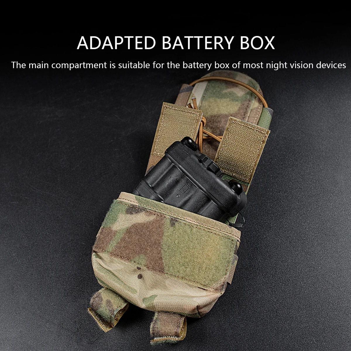 Bolsa táctica para casco, caja de batería, bolsa de contrapeso, batería remota, bolsa de almacenamiento de accesorios para casco con gancho para casco rápido - imagen 2