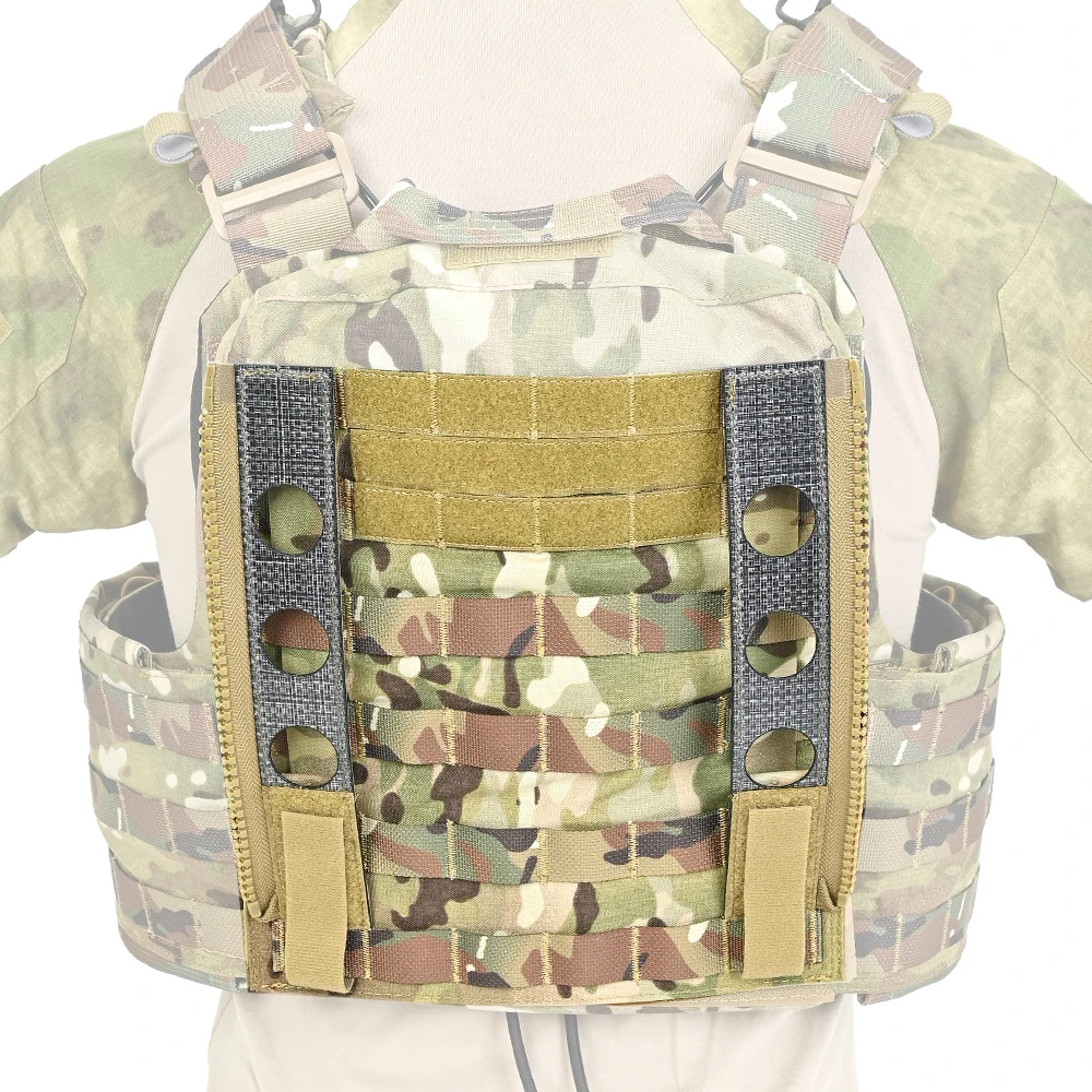 10 #   Panel trasero táctico con cremallera, adaptador de cremallera MOLLE, Base de bolsillo de placa trasera MOLLE FCSK 3,0, chaleco portador de placa para caza - imagen 4