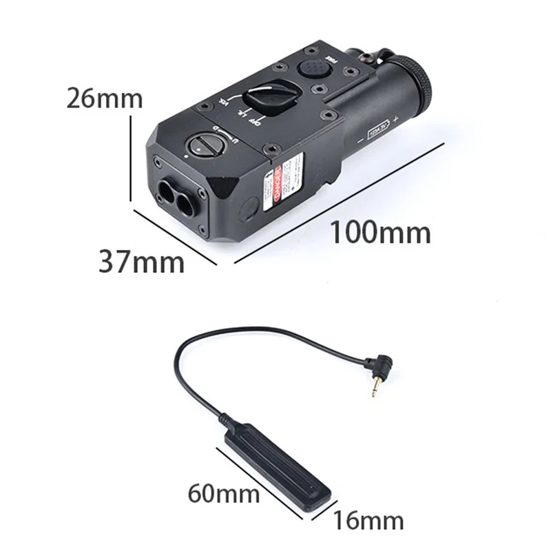 WADSN-indicador láser de punto rojo CQBL, linterna LED blanca con interruptor de función Dual, Airsoft, caza, explorador AR, versión IR de Metal, M300 - imagen 3