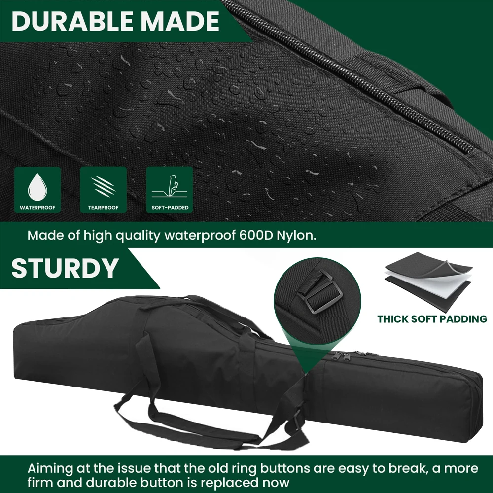 Bolsa de Rifle táctico de 120CM, bolsa de pistola larga de doble capa, mochila de Rifle, forro acolchado, funda de protección para escopeta Airsoft - imagen 2