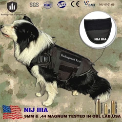 Chaleco antibalas táctico para perro, ajuste MOLLE y placa