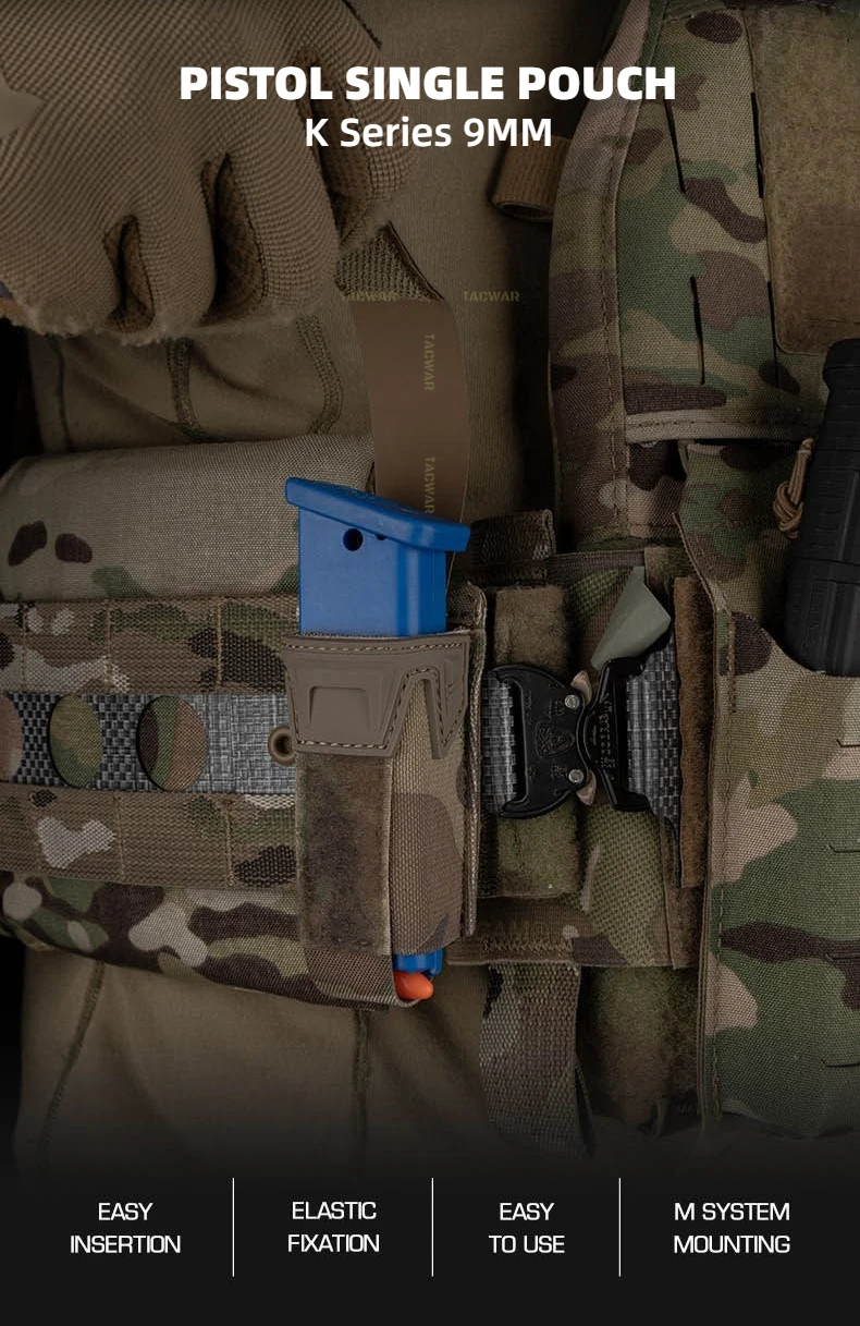 Bolsa individual para pistola Airsoft con solapa extraíble