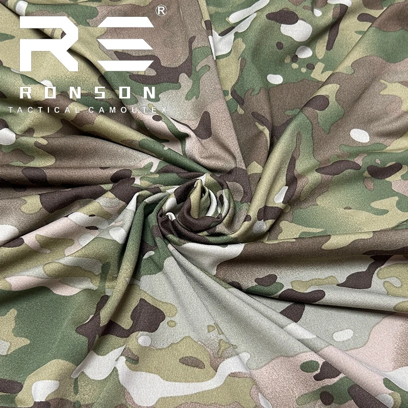 Tela antiinfrarrojo IR, tejido de algodón elástico, ruinas verdes, camuflaje MC para bricolaje, adiestramiento al aire libre, traje táctico de rana