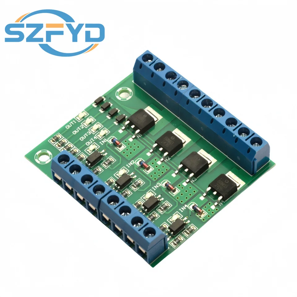 Controlador de interruptor MOSFET PWM de 4 canales: placa controladora aislada optoacoplador para iluminación LED y control de motor CC - imagen 3