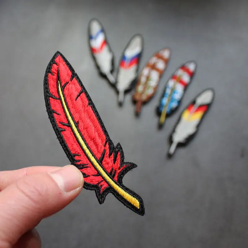 Pluma de moral bordada completa, bandera rusa, brazalete alemán, personalidad, pegatina creativa para bolso con parches de mochila para ropa - imagen 5