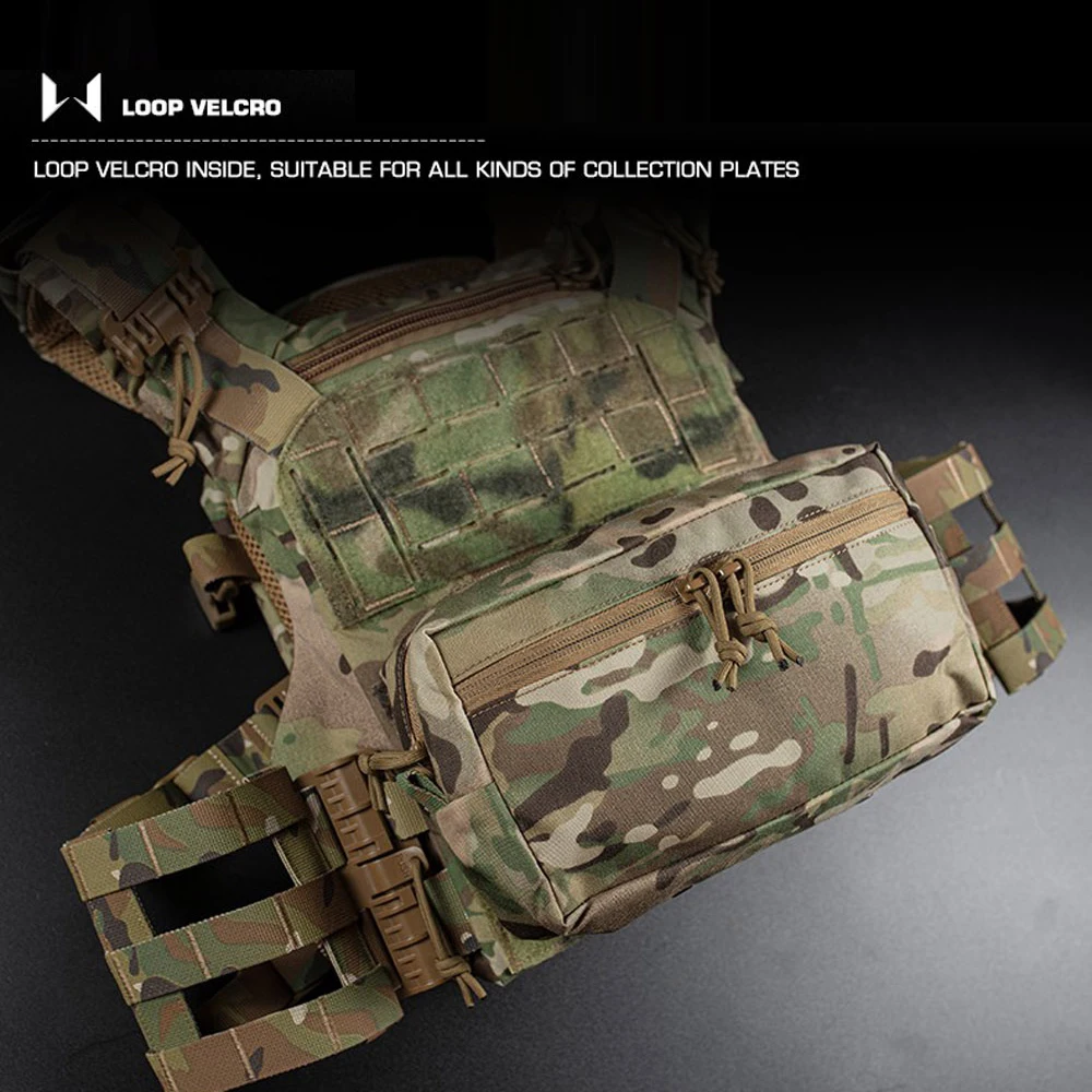 Bolsa ancha GP de gran capacidad, chaleco portador de placa táctica MOLLE, bolsas de munición, bolsa de almacenamiento Abdominal, riñonera de caza Airsoft - imagen 5