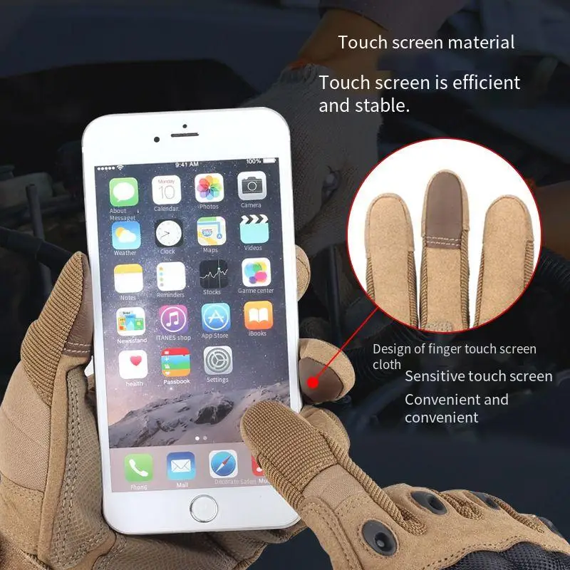 Guantes tácticos militares de dedo completo para exteriores, pantalla táctil, Fitness, motocicleta, Airsoft, caza, ciclismo - imagen 3