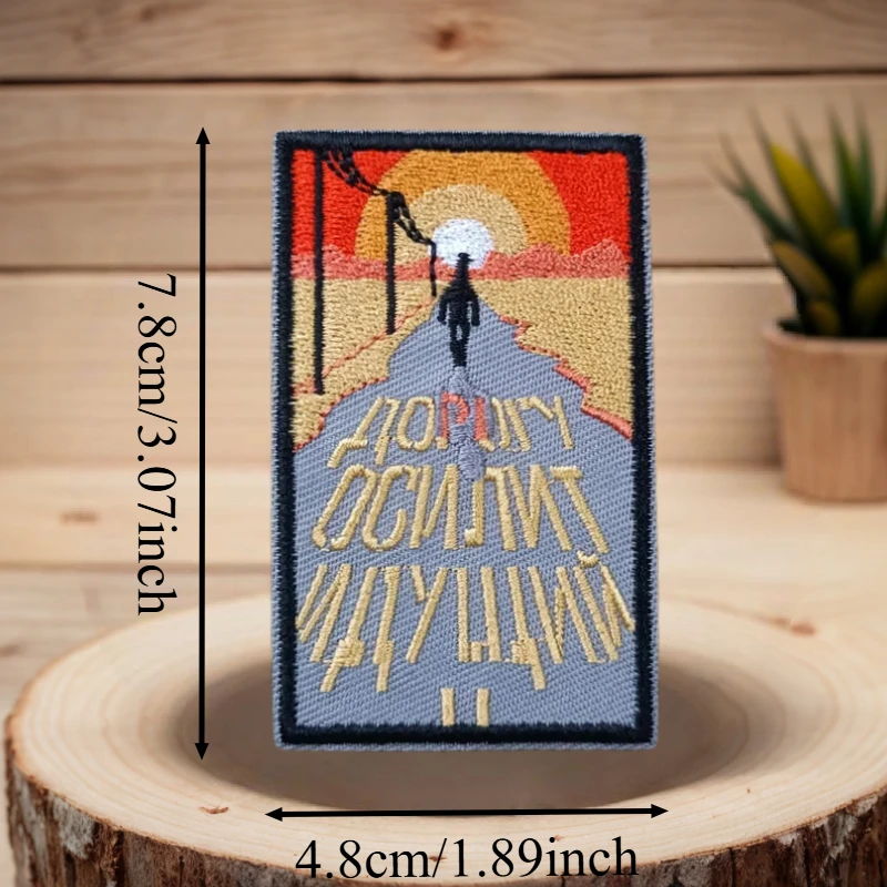 Parche bordado en la carretera, chaleco táctico, insignia de moral con gancho y bucle, pegatinas decorativas para mochila, parches para brazalete para ropa - imagen 3