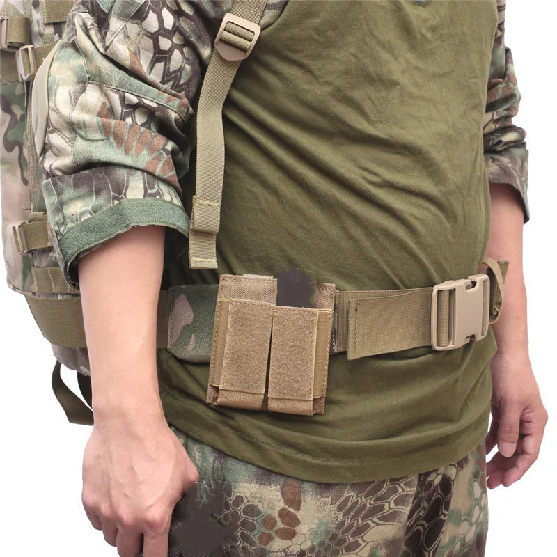 Bolsa para revistas doble y Triple de 9MM, bolsa para revistas de pistola táctica MOLLE Glock 1911 92 CZ, accesorios de caza, bolsa de almacenamiento Molle - imagen 2