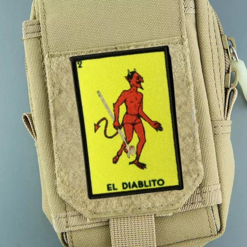 Parche táctico "EL DIABLITO" para ropa, insignias de moral del mapa de México, brazalete estampado, gancho, mochila militar, pegatina decorativa - imagen 2