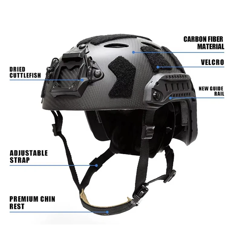 FMA FAST SF Casco táctico compuesto de fibra de carbono Protección deportiva de caza al aire libre, Tier ONE Universal, TB1468. - imagen 3