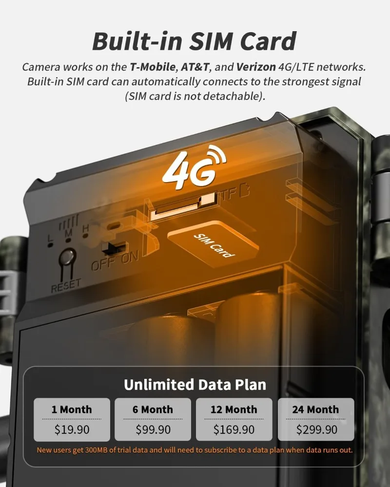 Cámara de vida silvestre 4G integrada con energía Solar 30MP 4K visión nocturna cámara de rastreo aplicación de teléfono 120 ángulo de detección sensores de movimiento cámara - imagen 5