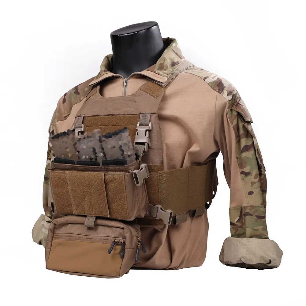 Emersongear-Chaleco táctico ForFCS con plataforma de pecho MK, portador de placa multiusos con bolsa, faja elástica, bolsa de caza - imagen 5