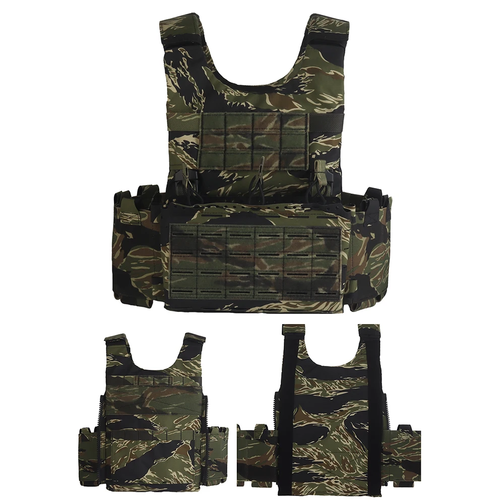 Nuevo chaleco táctico LV-119 portador de placa MK5 conjunto de plataforma de pecho chaleco Molle ligero de liberación rápida con bolsa Triple para revistas duradera - imagen 3