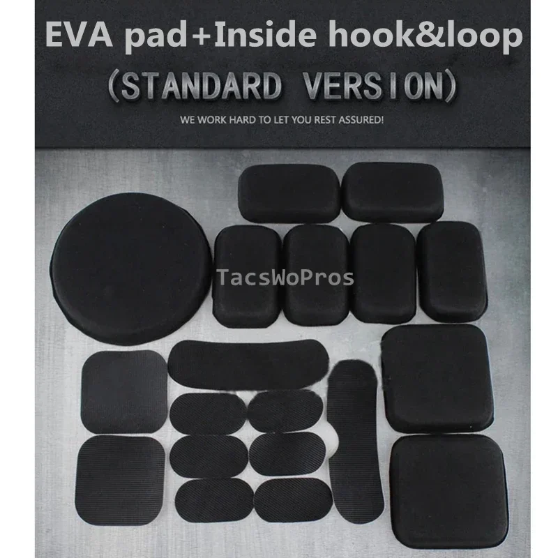 Casco de caza al aire libre, almohadilla de esponja, casco táctico rápido, 19 Uds., almohadillas, cascos de tiro, juego de cojines suaves y cómodos - imagen 3