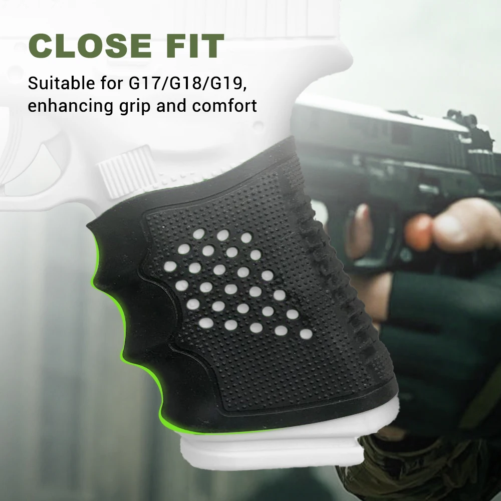 Agarre táctico para pistola, funda de goma para agarre de Airsoft, guante antideslizante para agarre de pistola, cubierta protectora para Glock 17 18 19 M4, accesorios - imagen 5