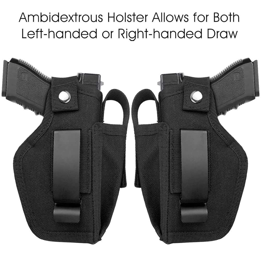 Funda Universal para pistola para hombres y mujeres, funda de transporte oculta para pistolas IWB OWB con bolsa para revistas, dibujo de mano derecha e izquierda - imagen 3
